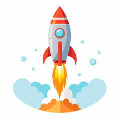 rocket in the sky