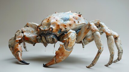 Cyberpunk Crab: A Futuristic Biomechanical Creature