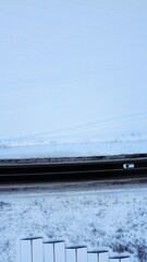 driving on a snowy highway 