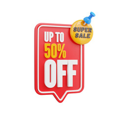 Super Sale Discount Marketing Promotion Tag