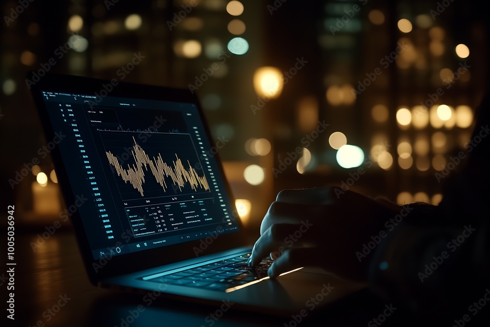 Poster businessman analyzing company's business financial balance sheet working with digital augmented : ge