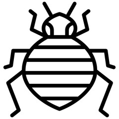 flea icon illustration design with outline