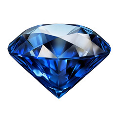 Blue diamond, white isolate background