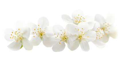 cherry blossom flowers on transparent background