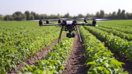 Drone's eye view, surveying the landscape of modern agriculture for optimal yield and sustainability