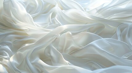 Obraz premium White Silk Fabric Texture: A Soft and Elegant Background