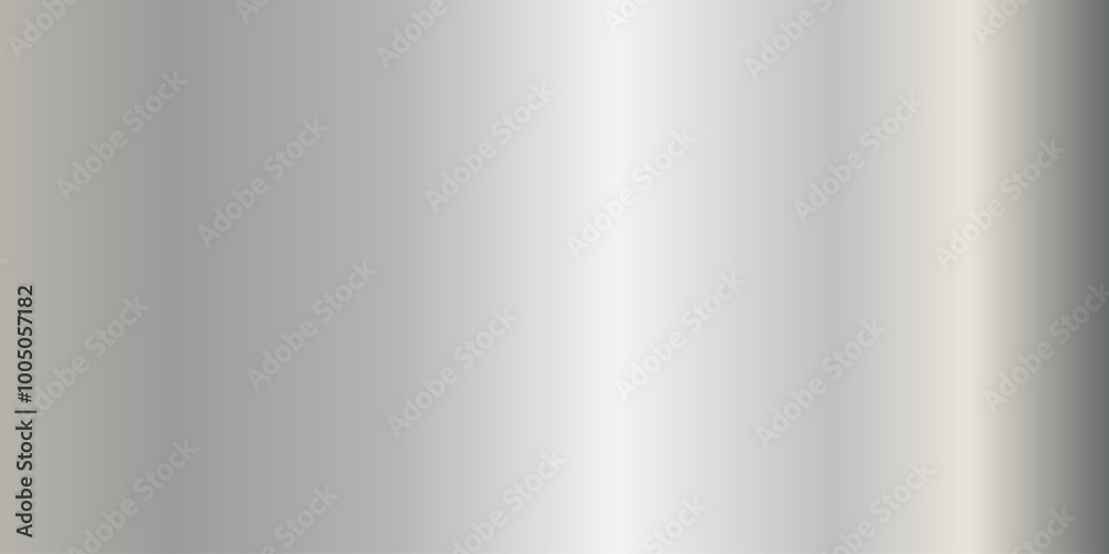 Poster silver foil background with metal mirror texture. chrome gradient surface with light gloss. vector a