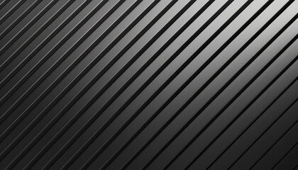 Obraz premium Abstract monochrome design featuring sleek, diagonal black and gray stripes creating a modern and dynamic texture.