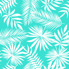 Leaf tropical seamless pattern illustration.