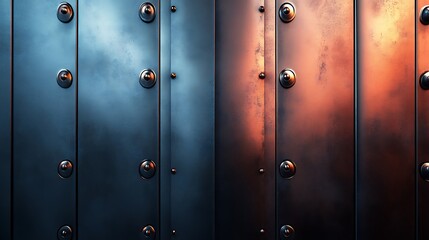 Abstract Metallic Texture with Rivets and Reflection