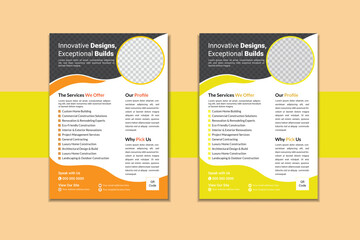 New Latest Construction Flyer Design Template