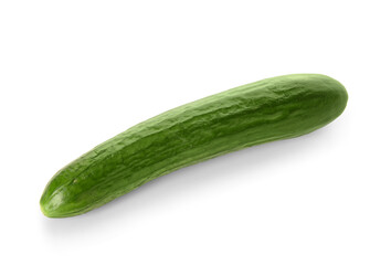Fresh cucumber isolated on white background