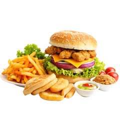 Fast Food Icon Isolated on Transparent Background – High-Quality 