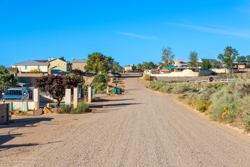 미국 뉴멕시코주 리오 랜초(Rio Rancho)에 위치한 마을의 풍경-Village landscape in Rio Rancho, New Mexico, USA