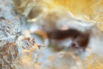 Macro texture of frozen soda water