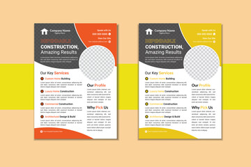 Modern Construction Flyer Design Template