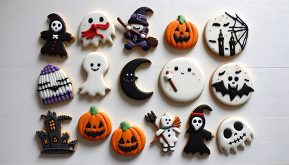 Naklejka premium Halloween Cookies