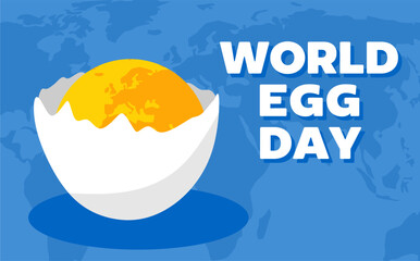 happy world egg day with delicious eggs