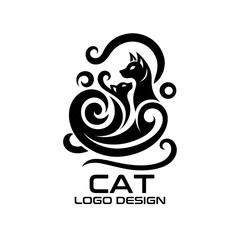 Cat Vector Logo Design