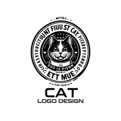 Cat Vector Logo Design