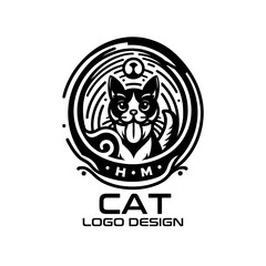 Cat Vector Logo Design