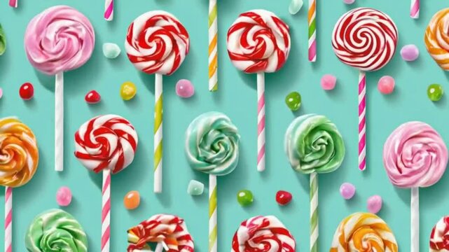 candy canes on a green background