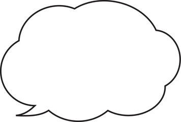 Fukidashi cloud form Simple illustration