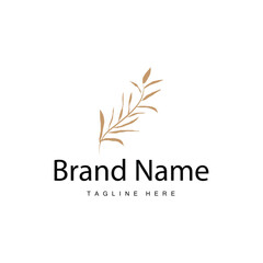 Botanical logo design plant ornament nature plant icon flower leaf line model