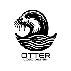 Otter Vector Logo Design