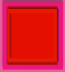 Frame of overlapping pink and red squares 
