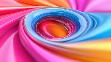 Fototapeta premium A captivating swirl of bright colors merges seamlessly, forming an engaging vortex that draws the viewer's attention and sparks creativity