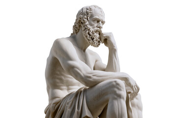Marble Statue of Socrates, Philosopher in Thought