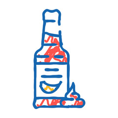 spicy garlic sauce doodle icon sketch vector. spicy garlic sauce sign. isolated symbol illustration