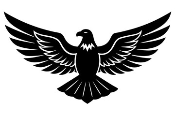 Eagle silhouette, American eagle icon vector
