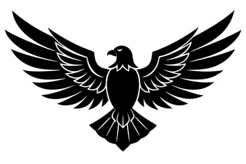 Eagle silhouette, American eagle icon vector
