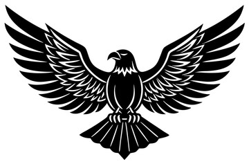 Obraz premium Eagle silhouette, American eagle icon vector 