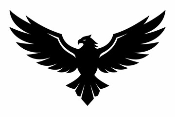 Eagle silhouette, American eagle icon vector
