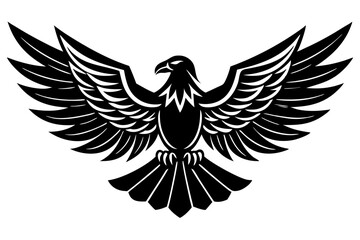Eagle silhouette, American eagle icon vector
