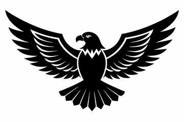 Eagle silhouette, American eagle icon vector
