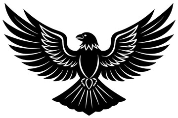 Eagle silhouette, American eagle icon vector
