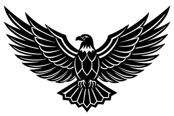 Eagle silhouette, American eagle icon vector
