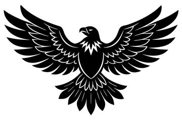 Eagle silhouette, American eagle icon vector
