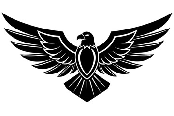Eagle silhouette, American eagle icon vector
