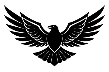 Eagle silhouette, American eagle icon vector
