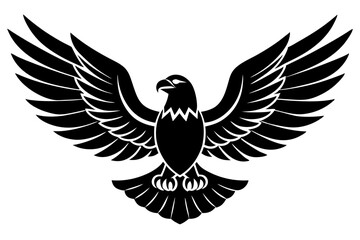 Eagle silhouette, American eagle icon vector
