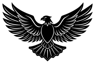 Eagle silhouette, American eagle icon vector
