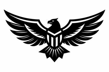 Obraz premium Eagle silhouette, American eagle icon vector 