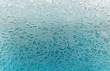 Water droplets on glass