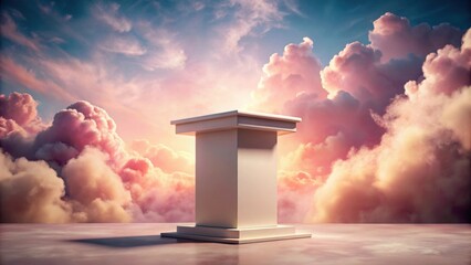 podium against pinky cloudy sky background, podium,pinky, cloudy, sky, background, abstract, decoration, design, platform