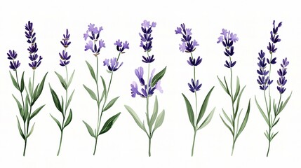 Fototapeta premium Elegant Lavender Flower Illustration for Design Use